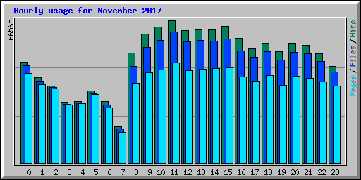 Hourly usage for November 2017