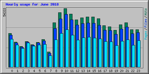 Hourly usage for June 2018