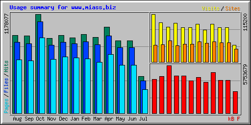 Usage summary for www.miass.biz